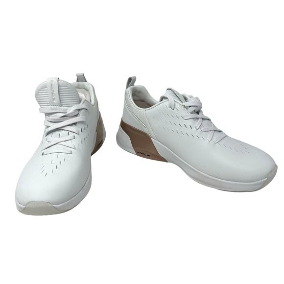 Skechers Size 8.5 Sneakers White Lace Up Air Cooled Memory Foam Running Comfort‎ - Picture 1 of 9